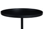 Murcia Teak Wood Effect Marble Base with Black Metal Top Round Side Table