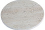 Merida Travertine Top and Base Round Side Table