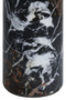 Merida Black and White Marble Top and Base Round Side Table