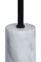 Merida White Marble Top and Base Round Side Table