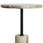 Merida Onyx Top and Base Round Side Table