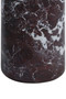 Merida Red Marble Top and Base Round Side Table