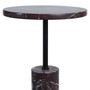 Merida Red Marble Top and Base Round Side Table