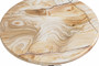 Merida Teak Wood Effect Marble Top and Base Round Side Table