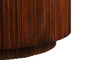 Molinos Travertine Top Brown Ridge Mango Wood Base Coffee Table