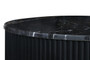 Molinos Black and White Marble Top Ridge Mango Wood Base Coffee Table