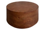 Mota Walnut Finish Burl Wood Design Round Coffee Table