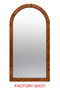 Mota Burl Wood Design Arched Full Length Wall Mirror