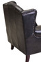 Victor Black Leather Wingback Armchair Seconds