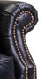 Victor Black Leather Wingback Armchair Seconds