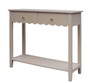 Heritage Taupe Two Drawer Scallop Edge Wooden Console Table