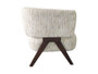 Savelli Natural Textured Stripe Curved Lounge Chair