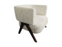 Savelli Natural Textured Stripe Curved Lounge Chair