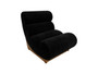 Serino Black Textured Reclining Profile Lounge Chair