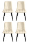 Tiana Cappuccino Faux Leather Set of 4 Dining Chairs
