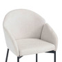 Tamzin Natural Linen Effect Curved Dining Chair