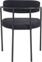 Tamzin Black Linen Effect with Metal Frame Dining Chair