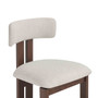 Tamzin Ivory Linen Effect with Walnut Wood Finish Frame Dining Chair