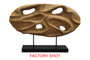 Fidel Natural Mango Wood Carved Oblong Sculpture