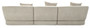 Messina Natural Textured 3 Seater Corner Chaise Sofa