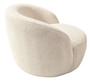 Malito Ivory Textured Curved Chair