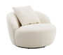 Malito Ivory Textured Curved Chair