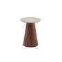 Baden Stone Effect Top and Walnut Finish Base Side Table