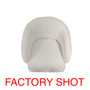 Kyla Ivory Textured Curved Chair with Swivel Base