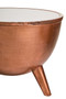 Crest Copper Bowl Shaped Coffee Table with White Marble Seconds