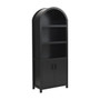 Hantay Black Finish Arched Tall Display Cabinet