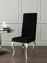 Eliza Black Velvet Dining Chair With Silver Frame