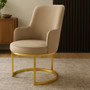 Eliza Beige Velvet Dining Chair