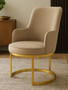 Eliza Beige Velvet Dining Chair