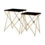 Monroe Gold Finish Side Tables