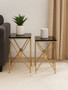 Monroe Gold Finish Side Tables