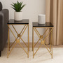 Monroe Gold Finish Side Tables
