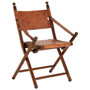 Inca Genuine Brown Leather Folding Chair