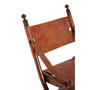 Inca Genuine Brown Leather Folding Chair