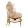 Mantis Gold Finish Chair with Cushion