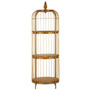 Mantis Medium Gold Finish Birdcage Shelf Unit