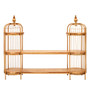Mantis Long Gold Finish Birdcage Shelf Unit