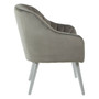 Louxor Grey Fabric Armchair