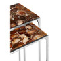 Relic Nest Side Tables With Agate Stone Top