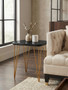 Relic Large Black Marble Top Side Table