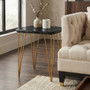Relic Large Black Marble Top Side Table
