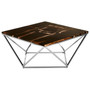 Relic Dark Petrified Wood Top Coffee Table
