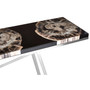 Relic Black Resin/silver Legs  Console Table
