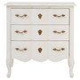 Loire 3 Drawer White Chest