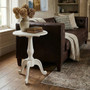 Loire Round White Pedestal Table