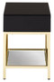 Kensington Townhouse Black and Gold Side Table